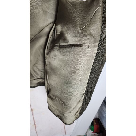 Oscar De La Renta Men's 100% Wool 3-Button 44R Vintage Sport Coat Dress Jacket - Picture 7 of 14